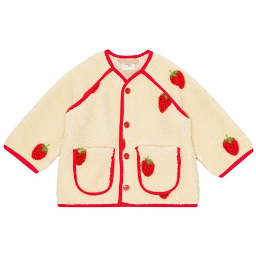 Flöss Strawberry Fleece-jakke Soft White Berry 140 cm  Creme  140 cm  kvinde