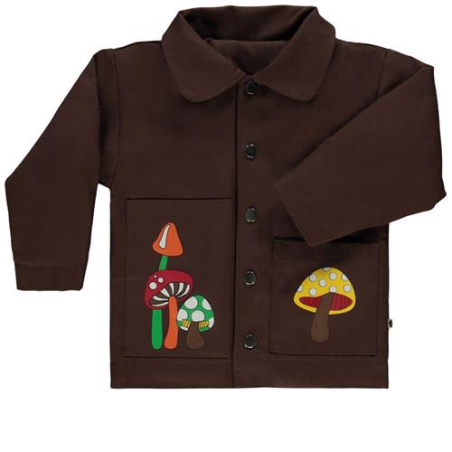 Småfolk Jakke Med Champignoner Bison 7-8 Y  Brun  7-8 år  Unisex
