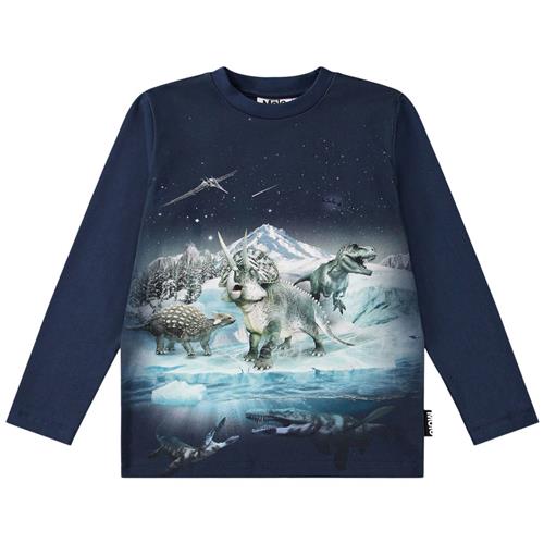 Molo GOTS Reif Langærmet T-shirt Goal Blue 92 cm  Marineblå  92 cm  mand