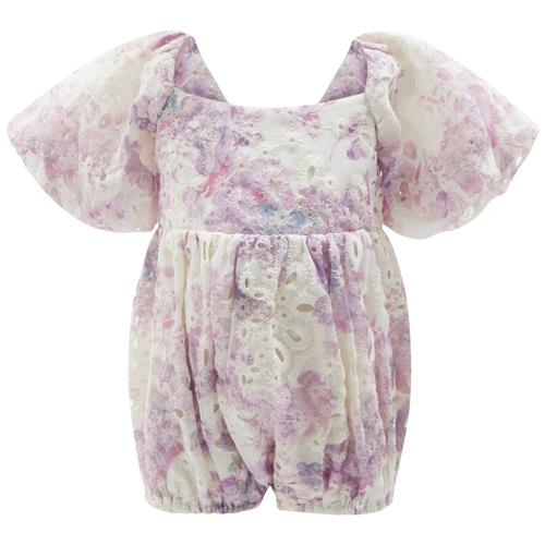 Bardot Junior Ellory Broderet Romper Lilac Lily 0-3 months  Lilla  0-3 måneder  kvinde