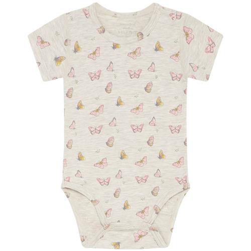 Hust&Claire Bue Mønstret Babybody Shrimp 68 cm  Lyserød  68 cm  kvinde