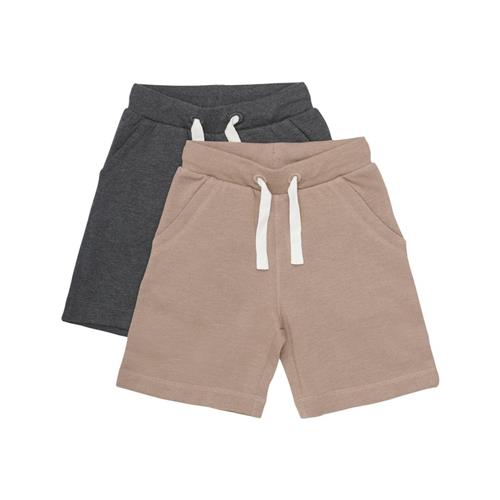 Minymo Basic 53 2-pak Sweatshorts Fossil 128 cm  Brun  128 cm  mand