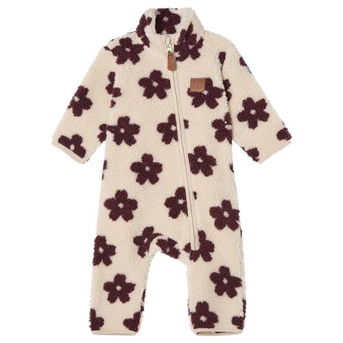 Kuling Austin Pile Blomstret Fleece Overtræk Aubergine Flower 98 cm  Creme  98 cm  Unisex