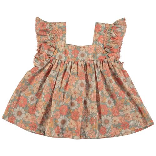 Tocoto Vintage Blomstret Bluse Til Baby Lyserød 6 Months  Lyserød  6 måneder  kvinde