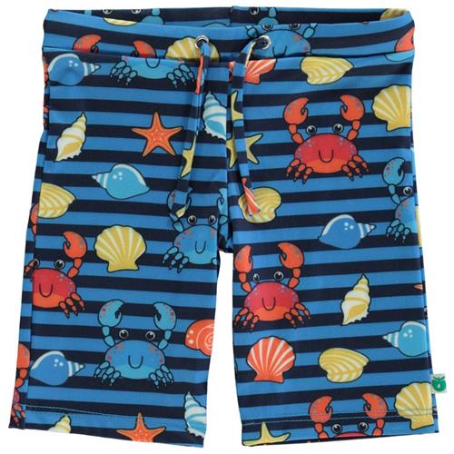 Småfolk Mønstrete Badebukser Med Krabber Brilliant Blue 7-8 Y  Blå  7-8 år  mand
