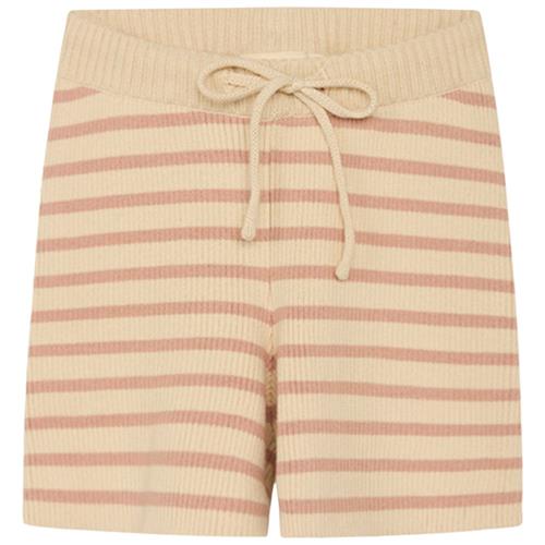 Flöss Fyle Strikket Stribet Shorts Acorn/Warm Cotton 56 cm  Beige  56 cm  mand