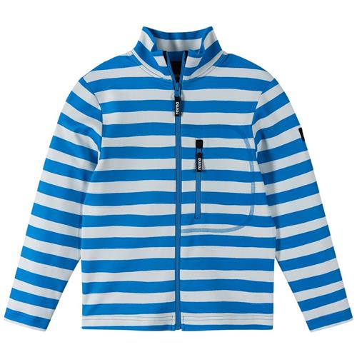 Reima Iisisti Stribet Sweatshirt Med Lynlås Cool Blue 134 cm  Blå  134 cm  Unisex