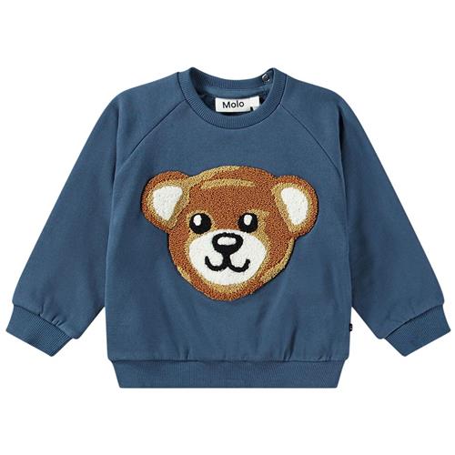 Molo Disc Sweatshirt Teddy Friend 62 cm  Blå  62 cm  Unisex