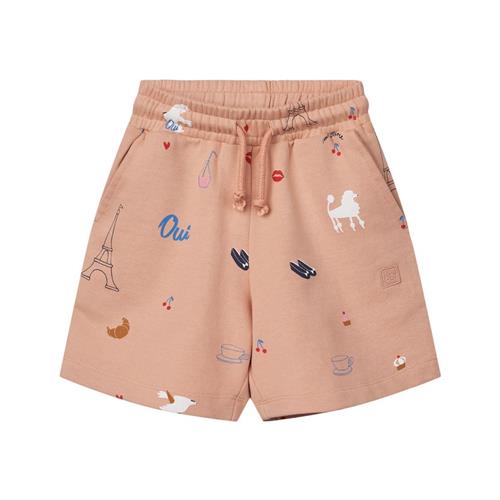 Liewood GOTS Gram Sweatshorts Paris Pale Tuscany 128 cm  Orange.  128 cm  Unisex