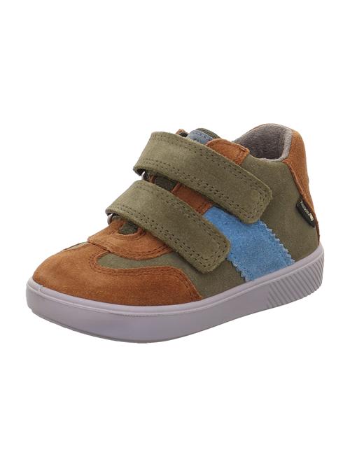 SUPERFIT Sko til de første spæde skridt 'SUPIES'  lyseblå / cognac / khaki / sort