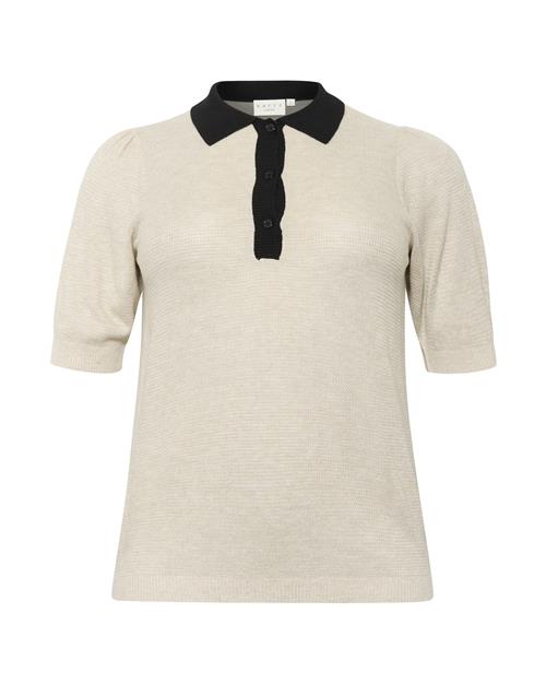 KAFFE CURVE Pullover 'KCAmana'  beige / sort