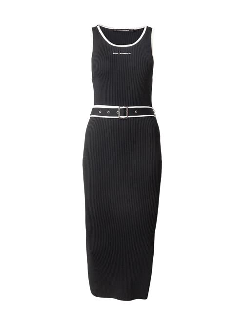 Karl Lagerfeld Strikkjole  sort / hvid