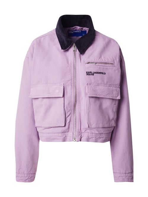 KARL LAGERFELD JEANS Overgangsjakke  lavendel / sort