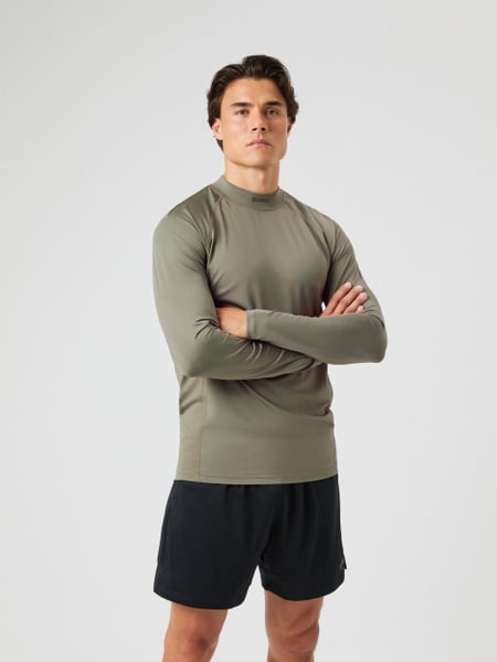 Björn Borg Borg Mock Neck Ls T-shirt Grøn, XL