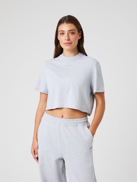 Björn Borg Studio Oversized Cropped T-shirt Grå, M