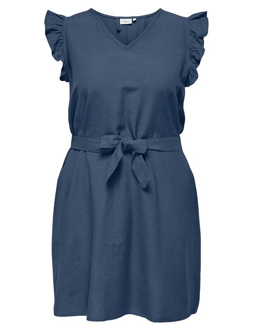 Carjupiter Life S/L Frill Abk Dress Wvn ONLY Carmakoma Blue