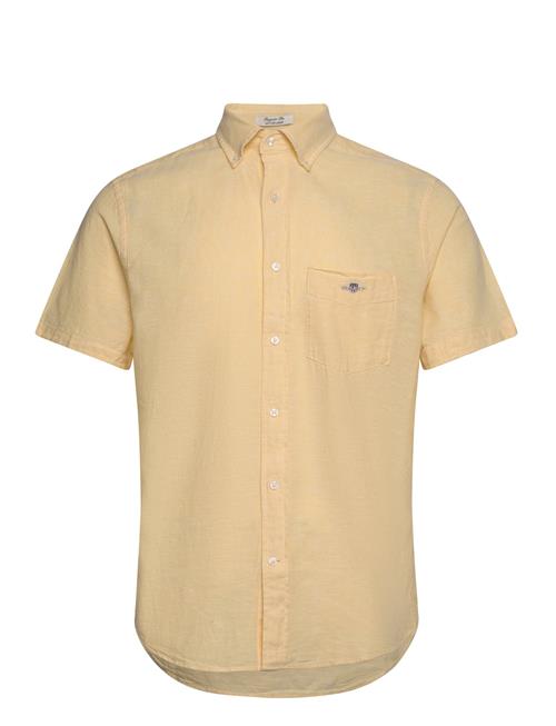 Reg Cotton Linen Ss Shirt GANT Yellow