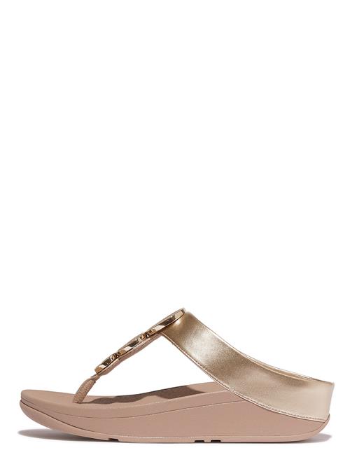Halo Bead-Circle Metallic Toe-Post Sandals FitFlop Beige