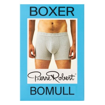 Pierre Robert For Men Cotton Boxer Grå økologisk bomuld Small Herre