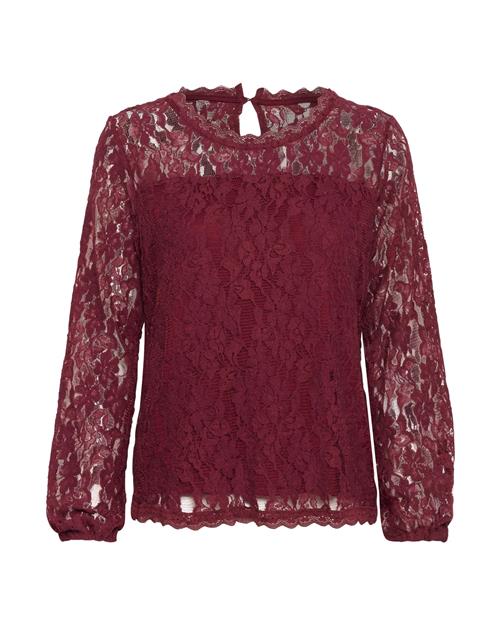 Cream Bluse 'Kit'  bordeaux