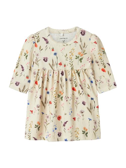 NAME IT Kjole 'NBFLUXA'  beige / grøn / lilla / rød