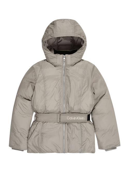 Calvin Klein Jeans Vinterjakke  grå / hvid