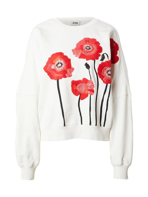 DRYKORN Sweatshirt 'ASTERA_P3'  gammelrosa / rød / sort / offwhite