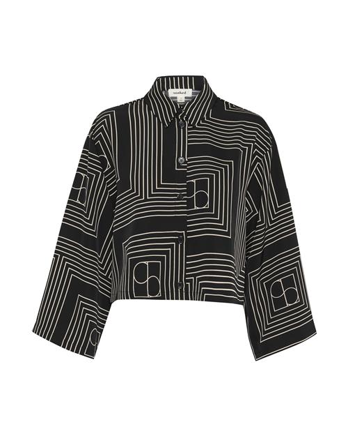 Se SOAKED IN LUXURY Bluse  sort / hvid ved About You