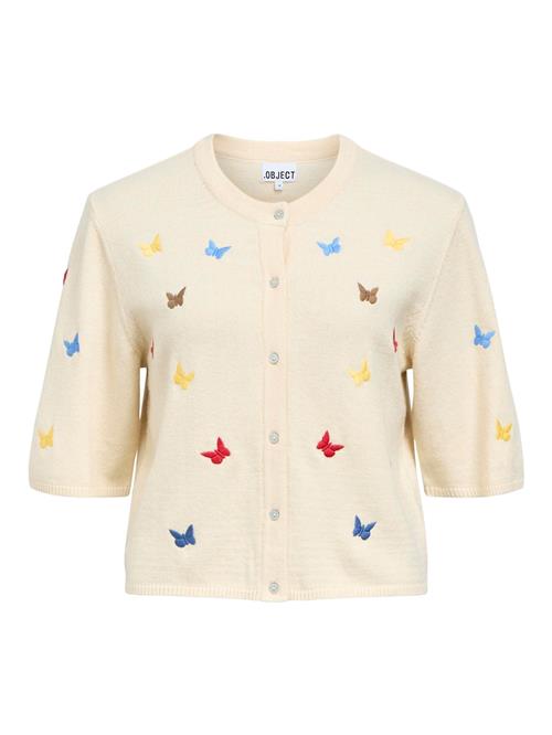 OBJECT Cardigan 'OBJThess'  lysebeige / blå / gul
