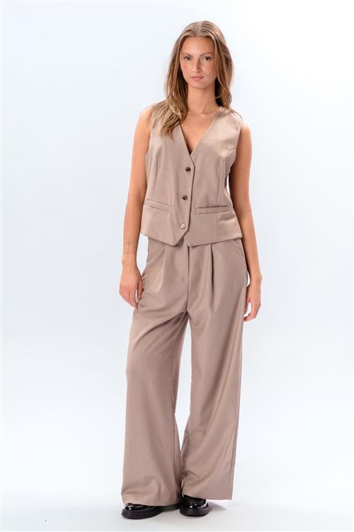 Nadia Vest og Pants (Beige) - Pakketilbud - Default Title - TEESHOPPEN
