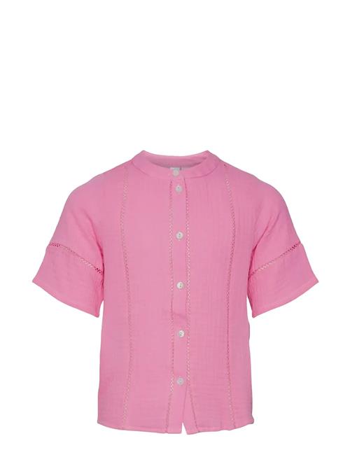 Vmnatali 2/4 Lace Short Top Wvn Girl Vero Moda Girl Pink