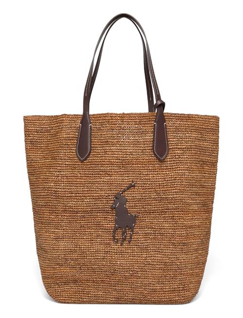 Raffia-N/S Tote-Tte-Lrg Polo Ralph Lauren Brown