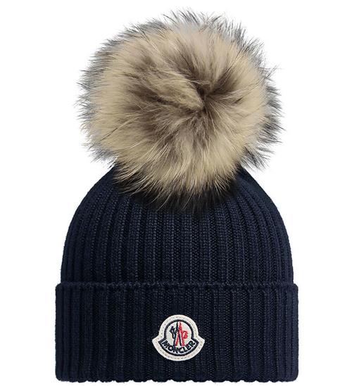Moncler Hue - Strik - Uld - Navy m. Kvast