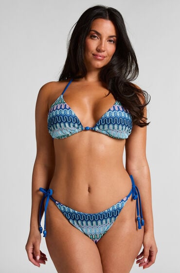 Hunkemöller Bikinitrusse med høj benudskæring Cali blå
