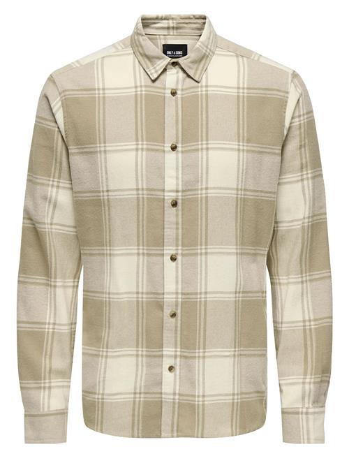Onsgudmund Ls Checked Shirt Noos ONLY & SONS Beige
