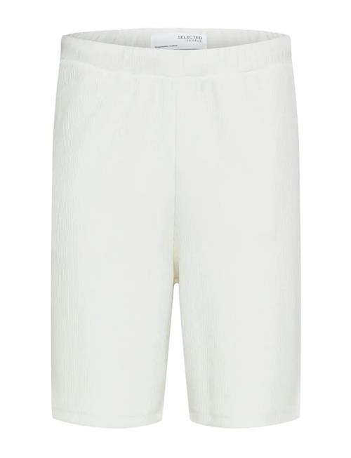 Slhloose-Plisse Shorts Ex Selected Homme White