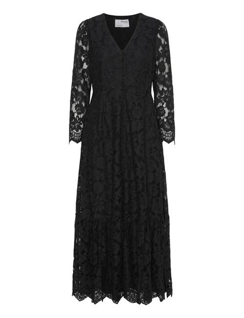 Slftara Ls Ankle Lace Dress B Selected Femme Black