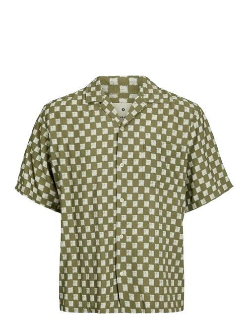 Se Jack & Jones Jprbluryland Print Resort Shirt S/S Jack & J S Green ved Booztlet