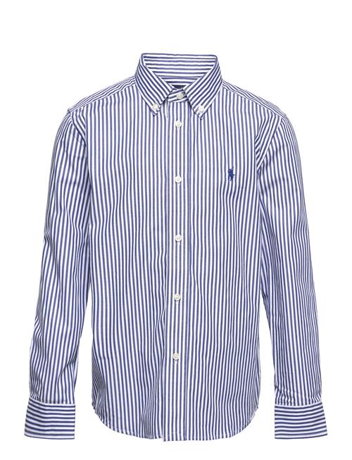 Striped Cotton Poplin Shirt Ralph Lauren Kids Navy