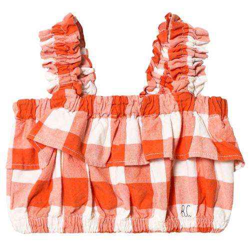 Bobo Choses Ruffles Vichy Top Red Clay 4-5 Y    4-5 år  kvinde