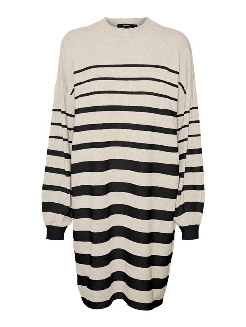 VERO MODA Strikkjole 'Rain'  creme / sort