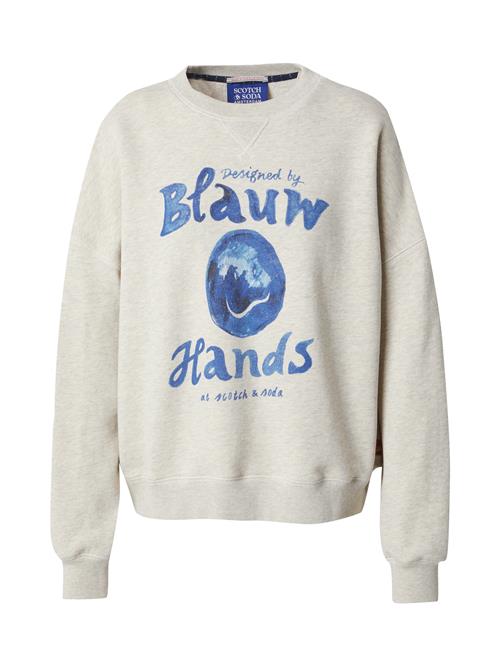 SCOTCH & SODA Sweatshirt  ecru / koboltblåt / royalblå / hvid