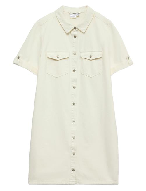 Vmjennie Ss Short Denim Dress Ga Noos Vero Moda White