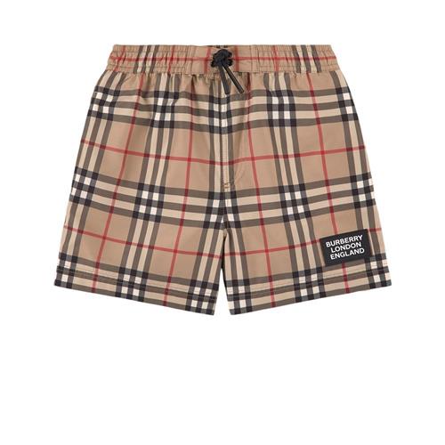 Burberry Logo Appliqué Ternete Badebukser Beige 4 Y    4 år  mand