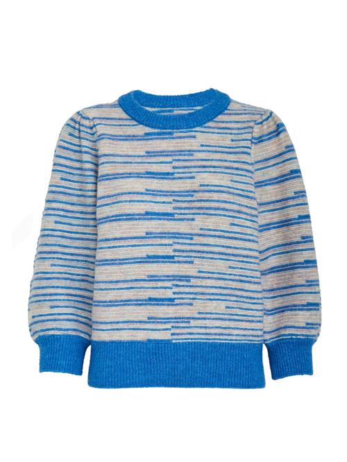 minus Pullover 'Marilou'  azur / pastelgul / grå-meleret / lyserød