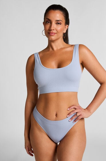 Hunkemöller G-streng med høj udskæring Dianne blå