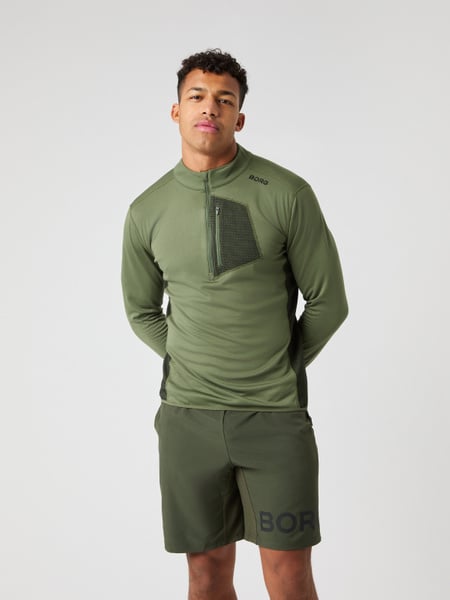 Björn Borg Borg Fleece Midlayer Grøn, M