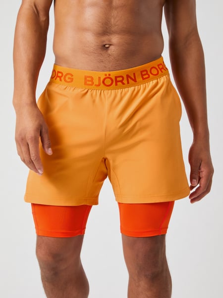 Björn Borg Borg 2 In 1 Shorts Orange, XL