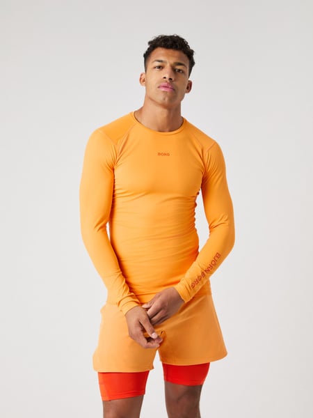 Björn Borg Borg Soft Compression Ls T-shirt Orange, M