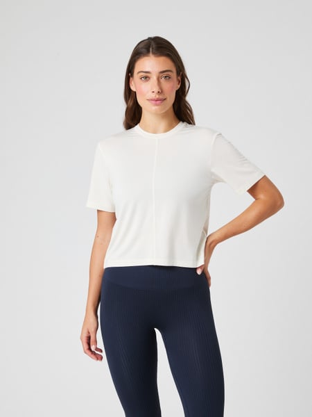 Björn Borg Studio Soft Cropped T-shirt Hvid, XS